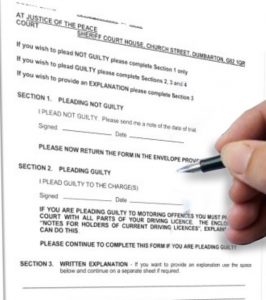 Pleading guilty or not guilty
